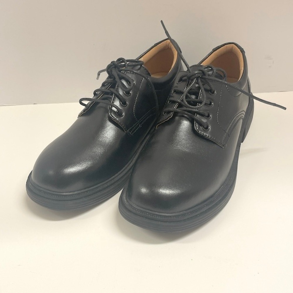 OKJ Black Retro Tie Lace up Black Formal Goth Dress‎ Shoes Women Size 9
